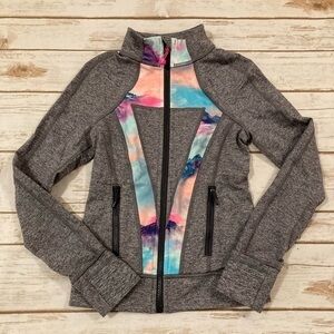 Lululemon Ivivva Girls Perfect Your Practice Jacket Full Zip Gray Size 8